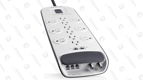 Belkin 12-Outlet Advanced Power Strip Surge Protector with 8-Foot Power Cord and Ethernet / Cable / Satellite / Telephone / Coaxial Protection | $17 | Amazon | Clip the $5 coupon